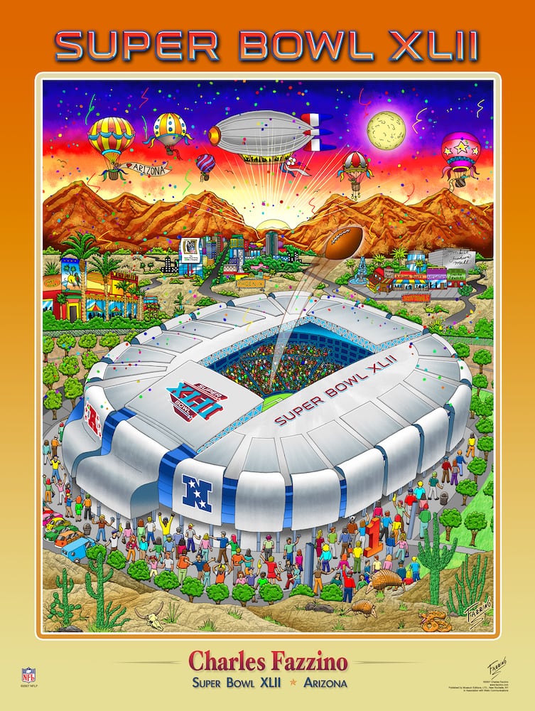 Fazzino 's Super Bowl posters