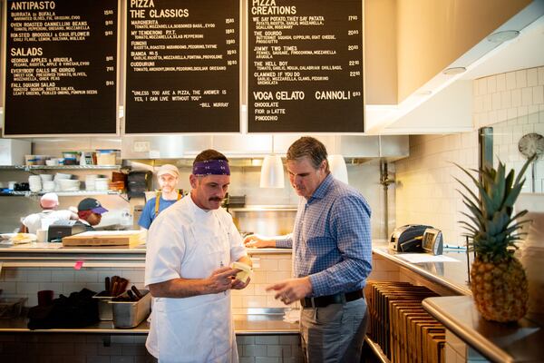 MTH Pizza partners Ryan Turner (left) and Todd Mussman (right). Photo credit- Mia Yakel.