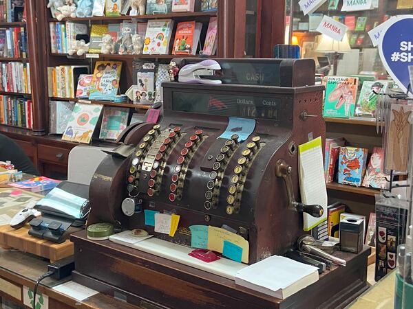 This cash register at Horton's Books & Gifts is still functional but is mostly just charming. Photo: Alexis Hauk