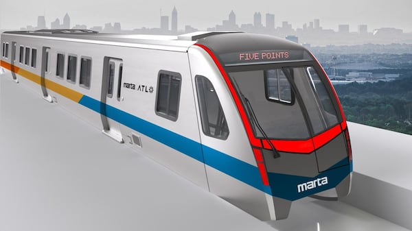 MARTA is seeking public comment on the exterior design of its rail cars. This is one of the "minimalist" designs.