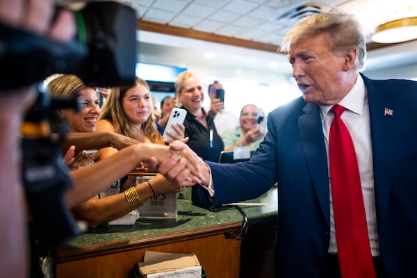 Former President Donald Trump the visited Little Havana neighborhood in Miami on Tuesday immediately after his arraignment. (Doug Mills/The New York Times)
                      