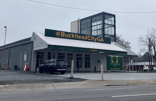 The Buckhead City Committee headquarters and sign on Friday, Jan. 21. (J.D. Capelouto/jdcapelouto@ajc.com)