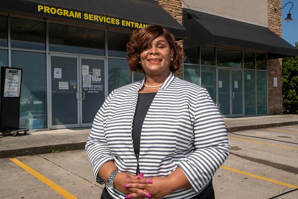 Falecia Stewart, vice president of housing at MUST Ministries, helps oversee the rental assistance program in Cherokee County. She says that one of the biggest obstacles for renters seeking help is producing documents proving financial hardship. (Alyssa Pointer/Atlanta Journal Constitution)