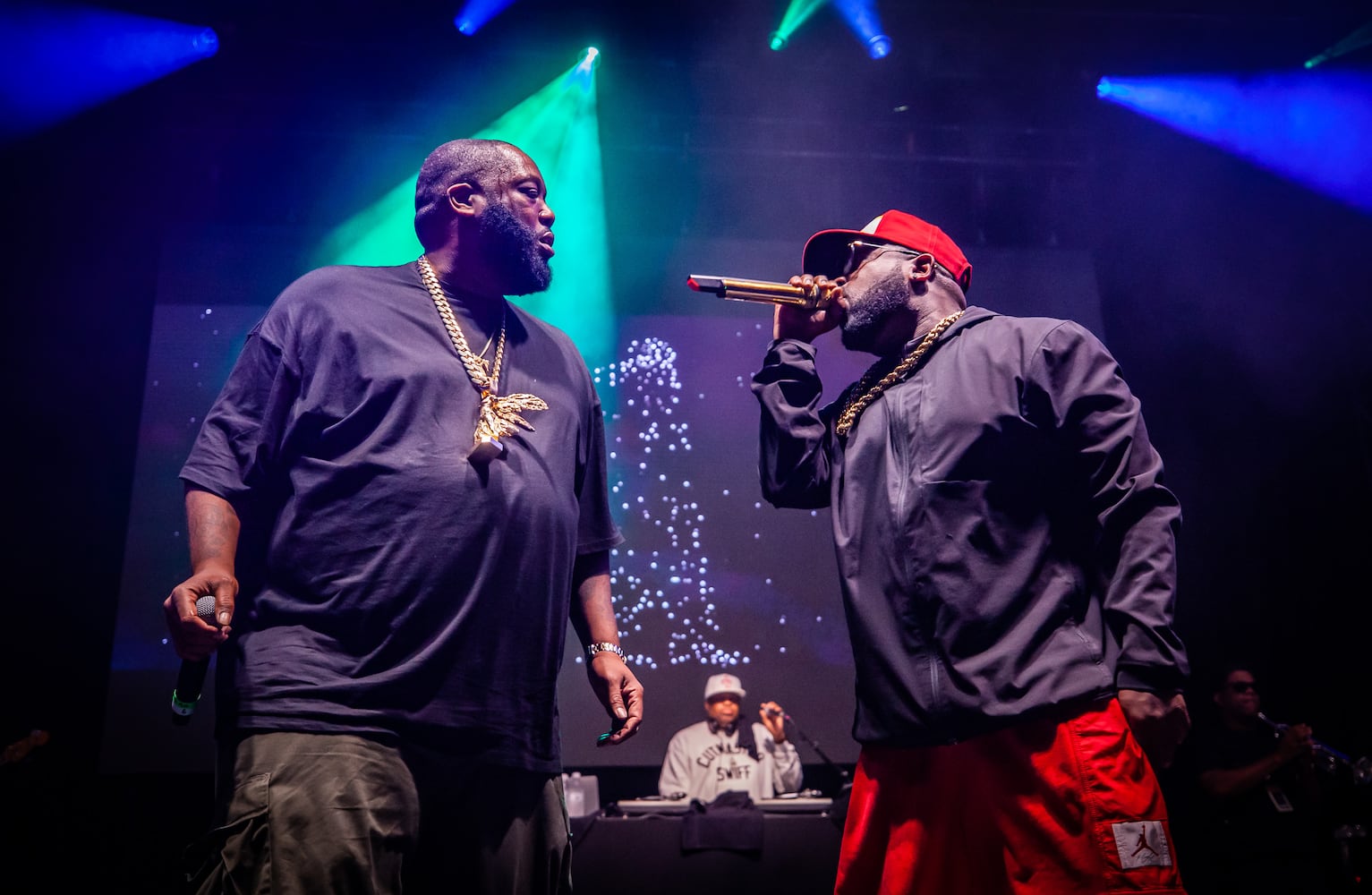 Killer Mike joined Atlanta rap icon Big Boi as he played the final show of the "Big Night Out" concert series at Centennial Olympic Park on Oct. 25, 2020.