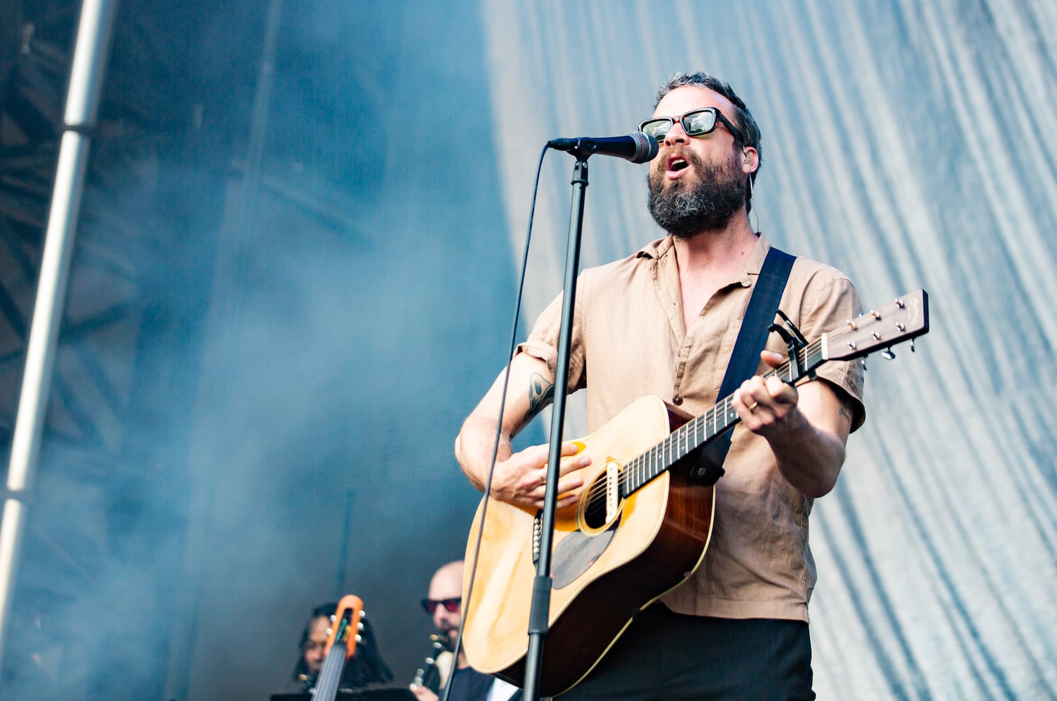 Father John Misty performs on the final day of the Shaky Knees Music Festival at Atlanta's Central Park on Sunday, May 7, 2023. (RYAN FLEISHER FOR THE ATLANTA JOURNAL-CONSTITUTION)