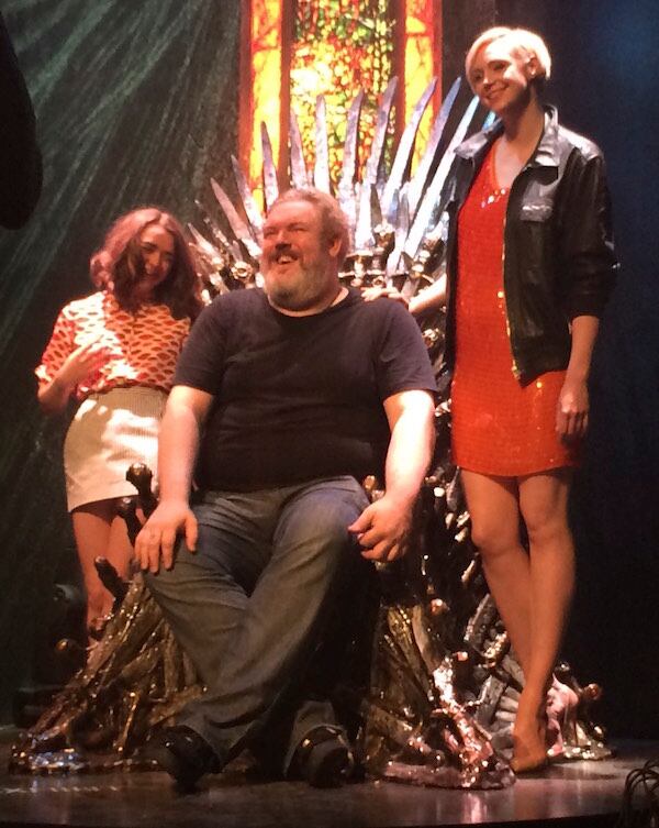 Actors Maisie Williams (left), Kristian Nairn (center) and Gwendoline Christie (right) from HBO's "Game of Thrones" participated in a 2014 SXSW Interactive exhibit based on the show. The exhibit will be back for 2015 in anticipation of the fifth season of the series. Credit: Omar L. Gallaga / AMERICAN-STATESMAN