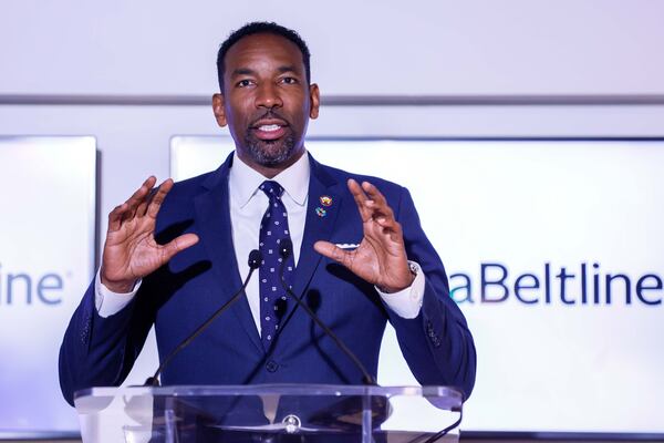 Atlanta Mayor Andre Dickens during a November press conference.