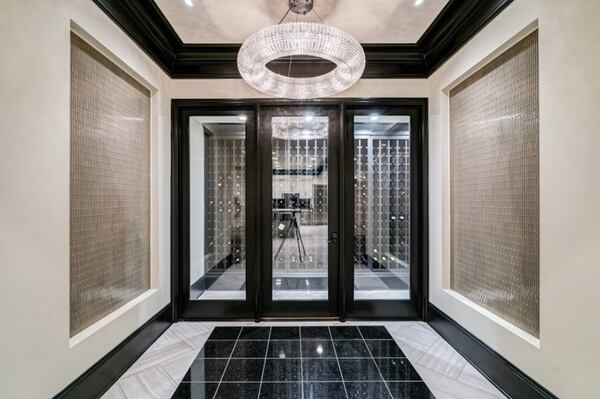 The wine cellar inside the home.