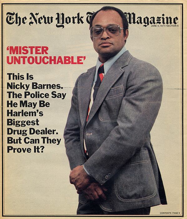 Nicky Barnes on the cover of The New York Times Magazine in 1977.