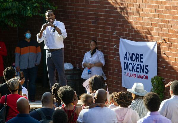 Andre Dickens formally kicks off his bid for mayor at Monday Night Garage in Atlanta on May 20, 2021. STEVE SCHAEFER FOR THE ATLANTA JOURNAL-CONSTITUTION