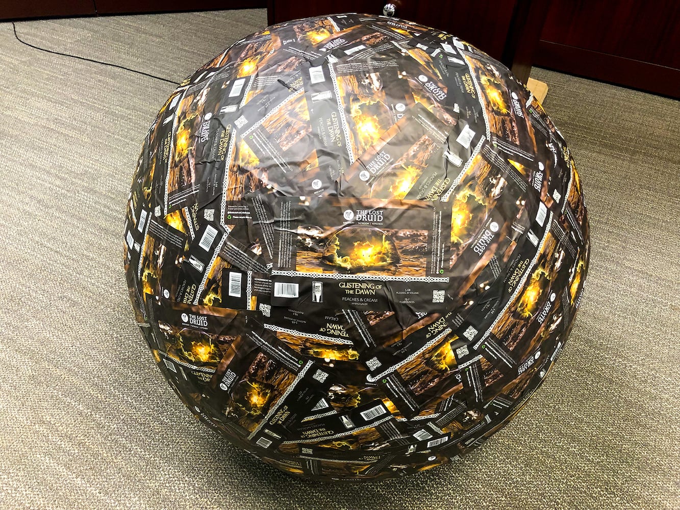 Photos: How to build the world's biggest (maybe) sticker ball