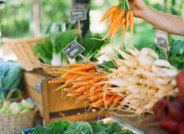 Serenbe Farms is one of the produce vendors at the Saturday morning Serenbe Farmers Market. Shoppers can buy produce grown right in the neighborhood. CONTRIBUTED BY SERENBE FARMERS MARKET