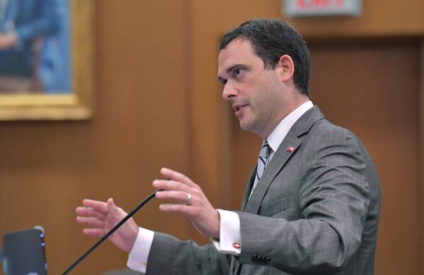 May 7, 2019 Atlanta - Josh Belinfante speaks during a hearing at Georgia Supreme Court Atlanta on Tuesday, May 7, 2019. Belinfante argued for Georgia officials in a federal voting rights trial. HYOSUB SHIN / HSHIN@AJC.COM