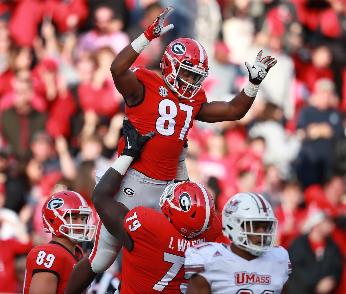 Photos: Bulldogs play Massachusetts in Athens