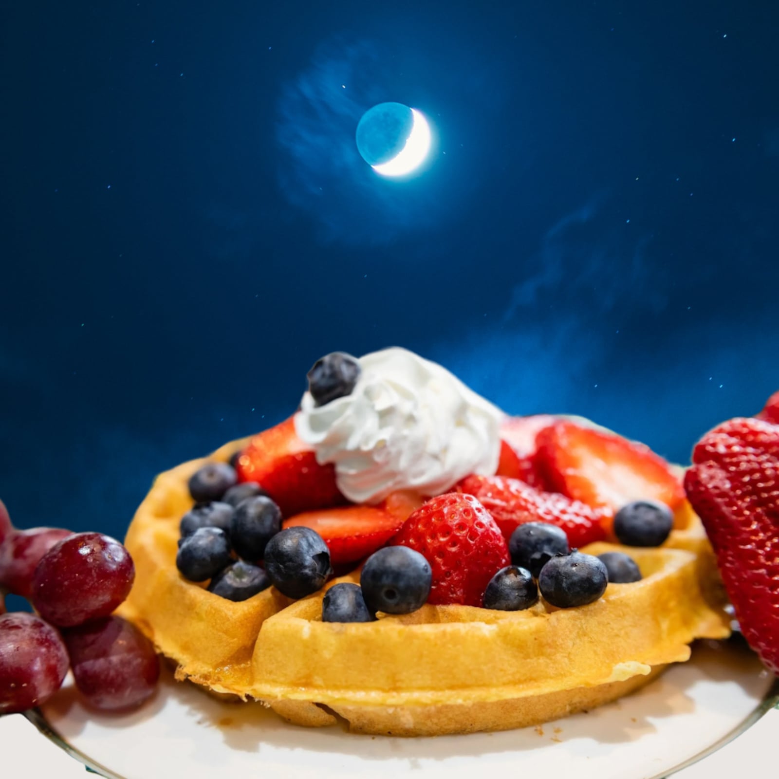 Fruit waffles are a favorite of the breakfast menu at Georgia Diner in Duluth. Courtesy of Georgia Diner