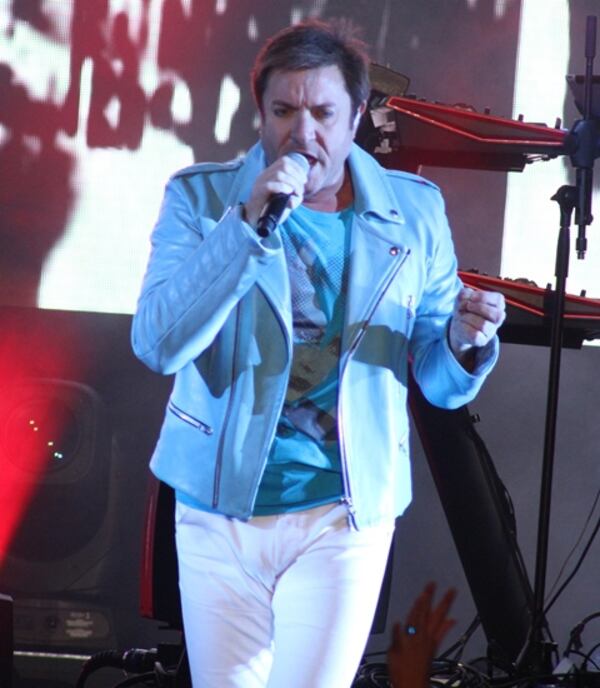  Simon Le Bon, ever the engaging frontman. Photo: Melissa Ruggieri/AJC