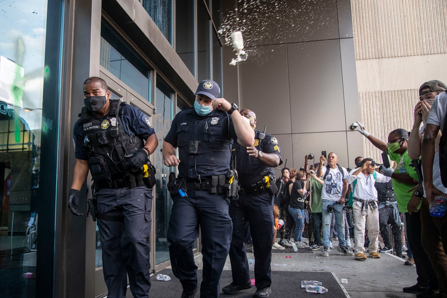 PHOTOS: Atlanta rally against police violence draws hundreds, turns violent