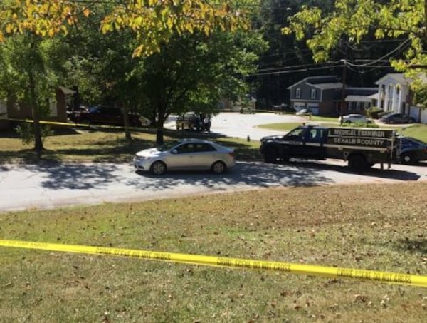 This was the shooting scene in DeKalb County that left one man dead Tuesday. (Credit: Channel 2 Action News)