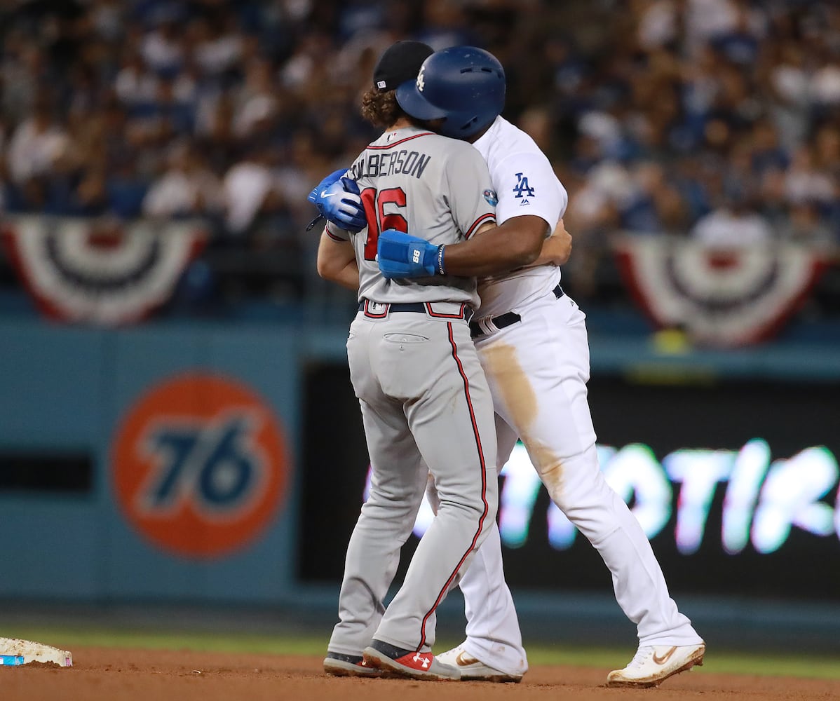 Photos: Braves shut out again, trail Dodgers 2-0 in playoffs