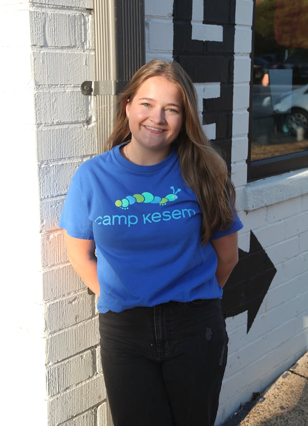 Leah Banko, director of the UGA Kesem chapter, smiles while wearing her Kesem T-shirt. (Courtesy of Sydney Shankman)