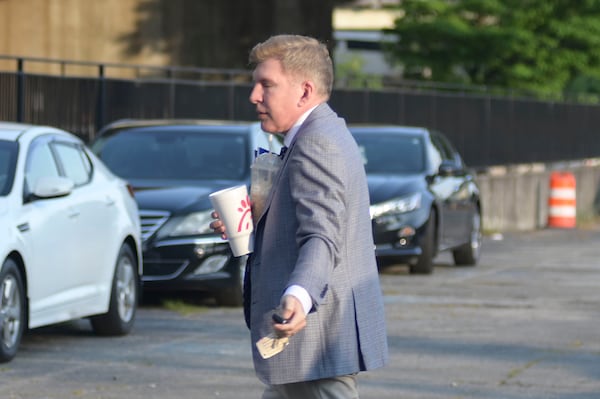 Todd Chrisley outside the federal trial court in Atlanta in 2022. He was found liable Thursday, April 4, 2024, in a civil slander case brought against him by a Georgia Department of Revenue investigator, who was awarded $755,000 by a jury. (Natrice Miller/The Atlanta Journal-Constitution/TNS)