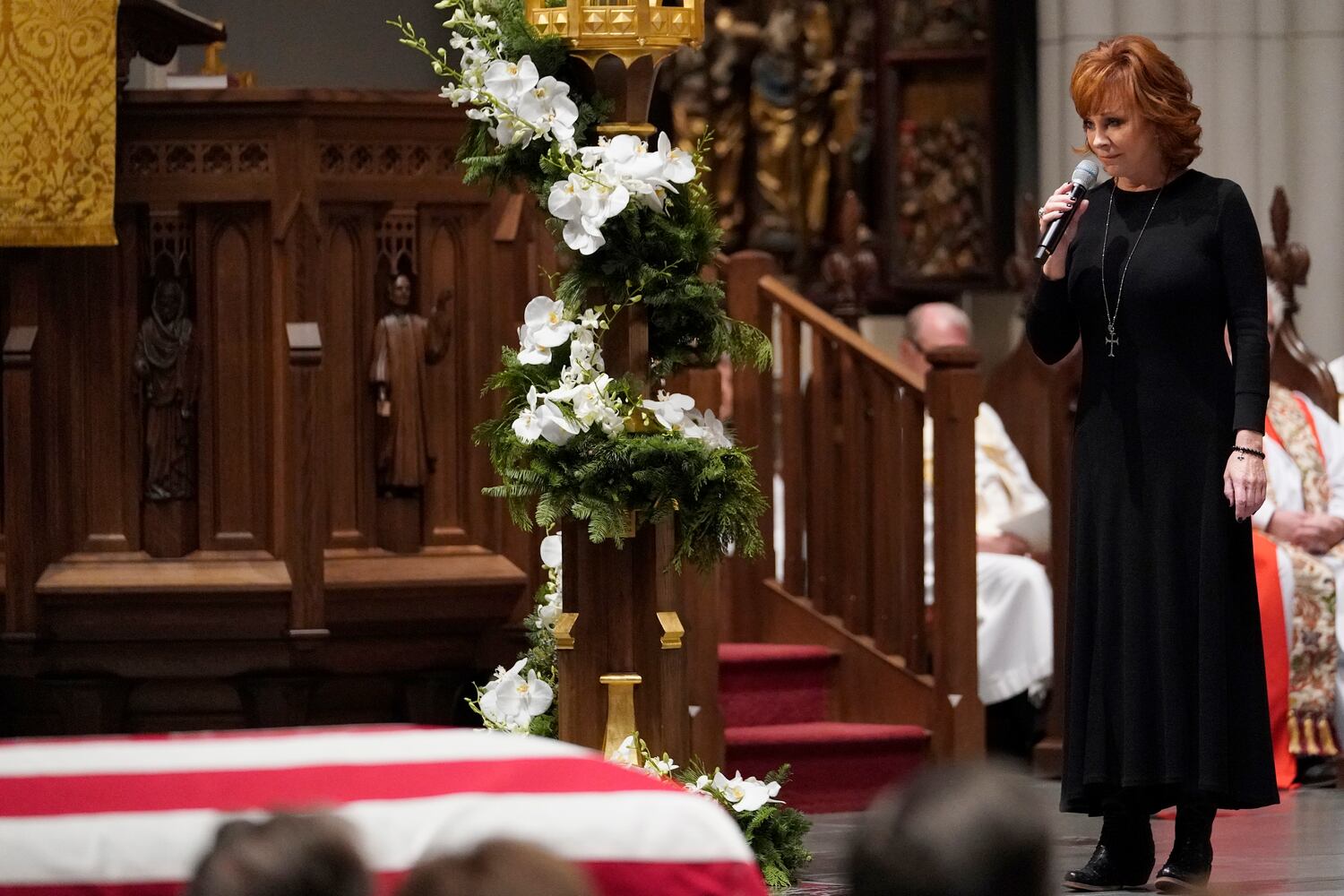 Photos: President George H.W. Bush lies in repose at Houston church