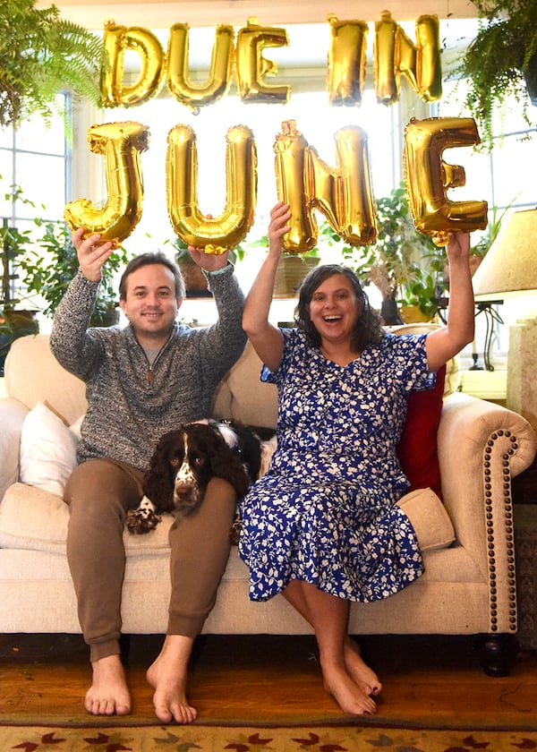 Kate and Chris are excited about becoming parents in June.