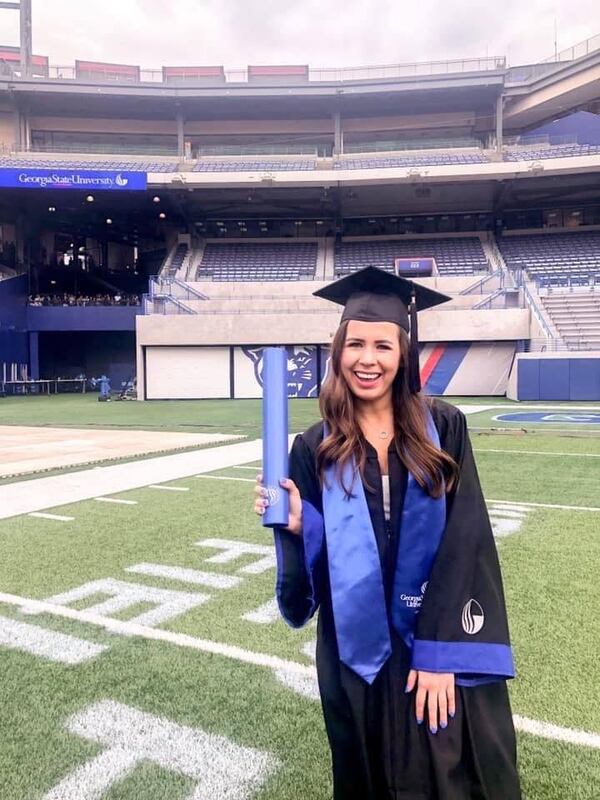 Savannah Sims graduated from Georgia State University in 2019 with a bachelor's degree in marketing and risk management, her family said.