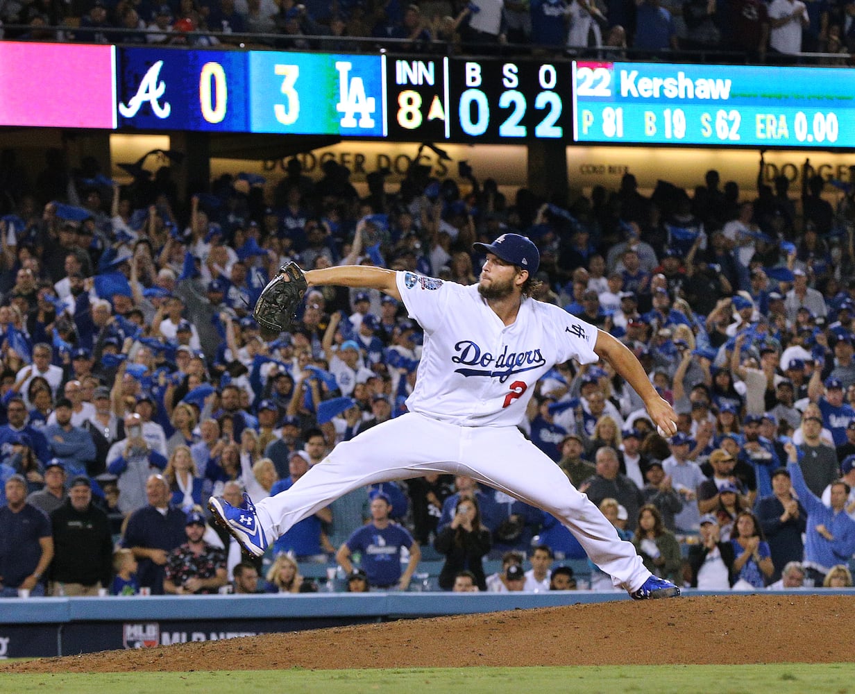 Photos: Braves shut out again, trail Dodgers 2-0 in playoffs