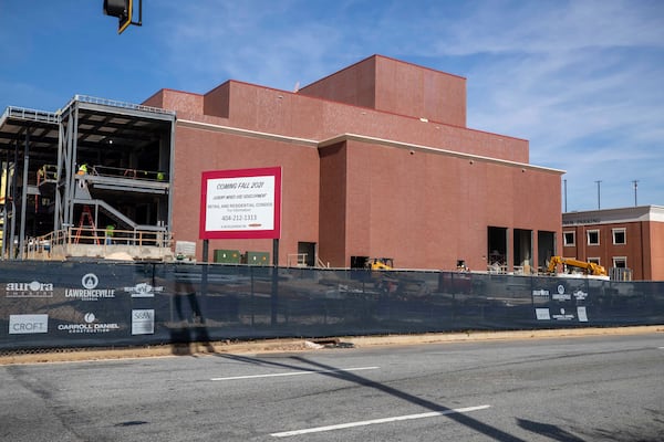 Atlanta architectural firm SSOE Stevens & Wilkinson designed the contemporary brick and glass building on the site of a former gas station, credit union and parking lot.
(Alyssa Pointer / Alyssa.Pointer@ajc.com)