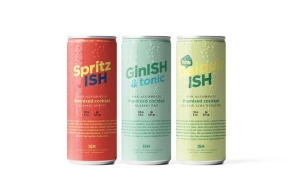 Ish nonalcoholic canned cocktails come very close to replicating the original classics. Courtesy of the Zero Proof
