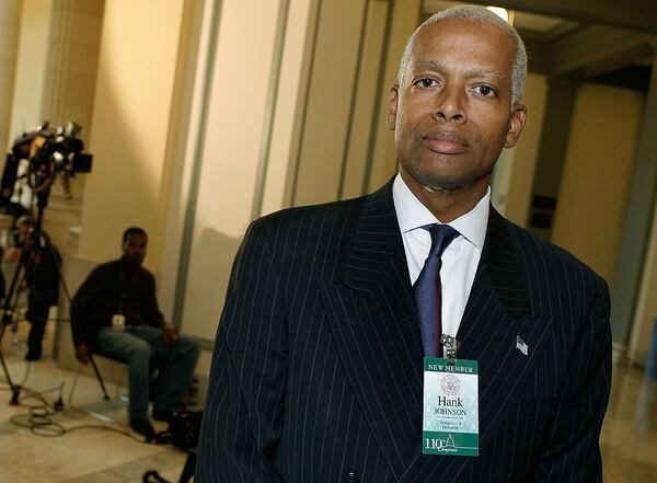 WASHINGTON - NOVEMBER 13:  Congressman elect Hank Johnson (D-GA) poses for a picture during a break in his orientation class on Capitol Hill November 13, 2006 in Washington DC. The 110th Congress will be sworn in January 2007 when Congress reconvenes.  (Photo by Mark Wilson/Getty Images)