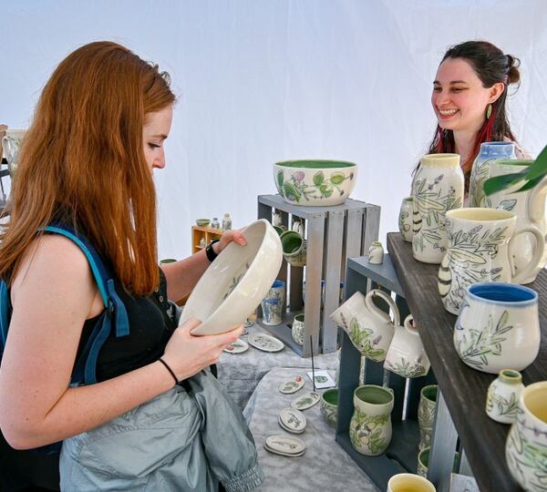 Visitors to the Brookhaven Cherry Blossom Festival can check out booths full of local artists’ wears in addition to all the other fun.