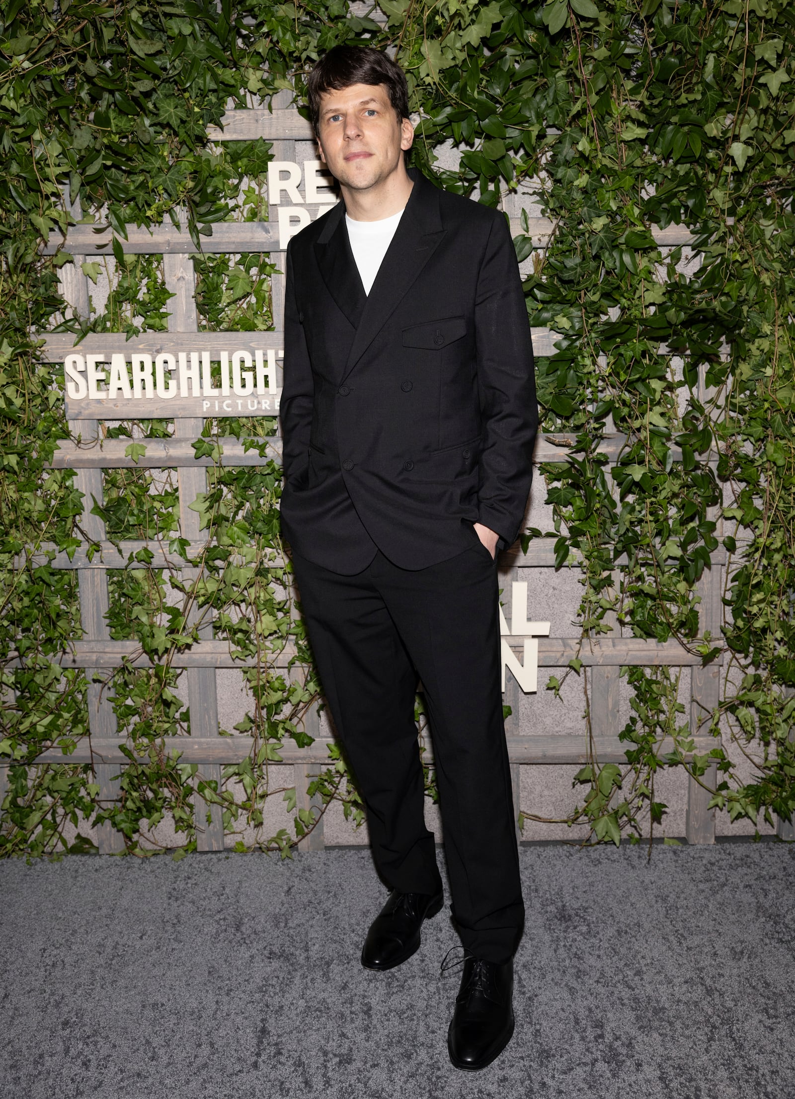 Jesse Eisenberg attends the premiere of "A Real Pain" at The Museum of Modern Art on Thursday, Oct. 17, 2024, in New York. (Photo by CJ Rivera/Invision/AP)