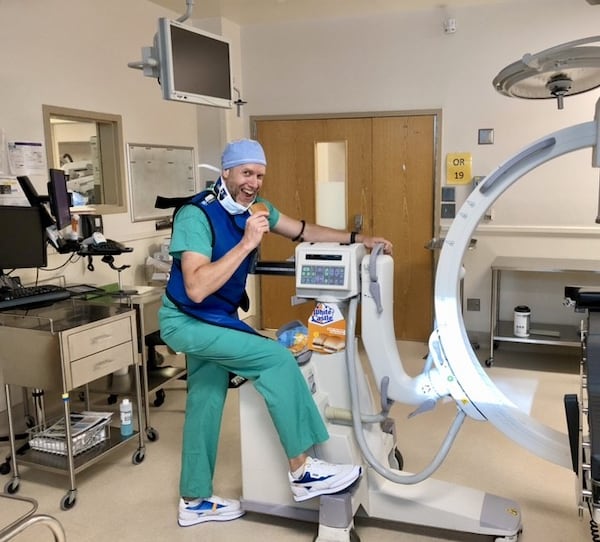 Marietta resident Ken Oberle shares his  enthusiasm for White Castle at Kennestone Hospital, where he works as a radiographer. Courtesy of Ken Oberle