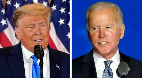 Former President Donald Trump and Democratic presidential nominee Joe Biden could possibly be headed for a rematch in the next presidential election.  (Associated Press photos)