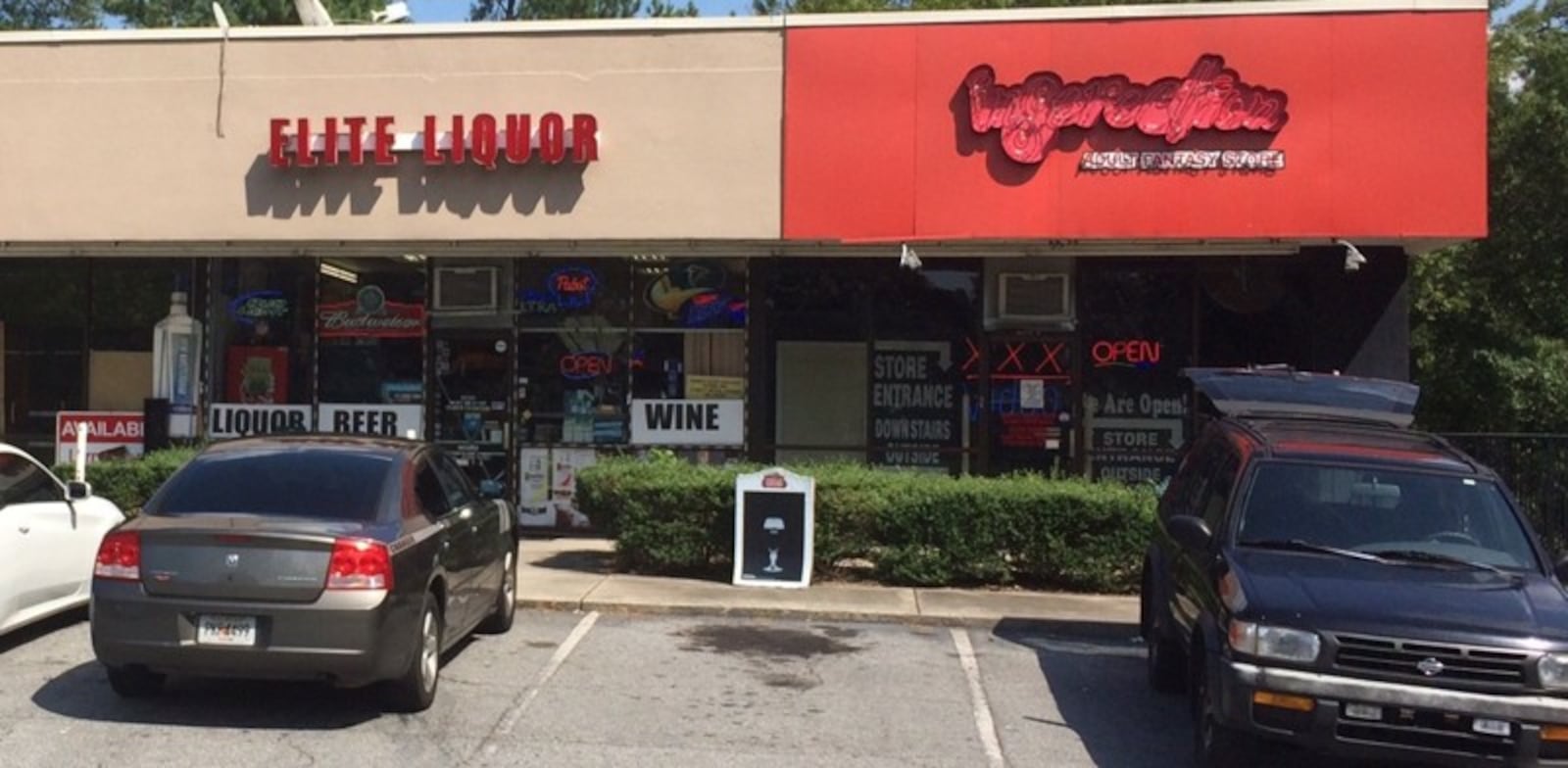 The adult bookstore Inserection (right) challenged Sandy Springs’ ban on the sale of sex toys. Tuesday night, the City Council did away with the ban. BILL TORPY/AJC