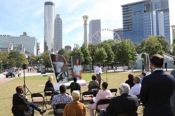 Deke Cateau, Chief Executive Officer at A.G. Rhodes, a nonprofit organization, speaks at an exhibit in Atlanta honoring long-term care workers. Cateau further honored the "veterans" at a banquet, where he said, ”You have literally been fighting a war for us.” (Robb Cohen Photography)