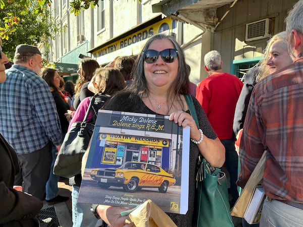 Trish Silva, 62 of Athens, said she came to see Micky Dolenz Nov. 3, 2023 because she always loved the Monkees. "Monkees music is still alive and kicking and people love it," she said. RODNEY HO/rho@ajc.com