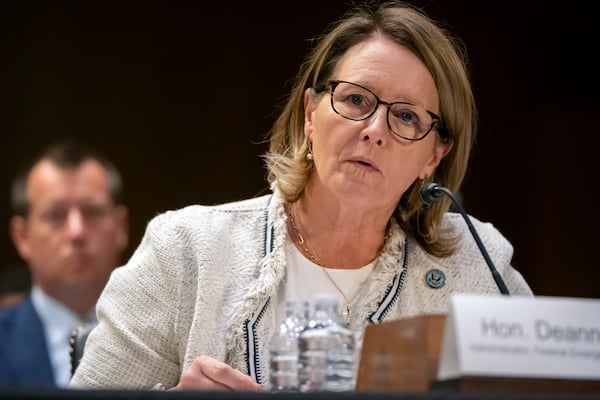 Federal Emergency Management Agency administrator Deanne Criswell appears before the Senate Appropriations Committee on Capitol Hill, Wednesday, Nov. 20, 2024, in Washington. (AP Photo/Mark Schiefelbein)