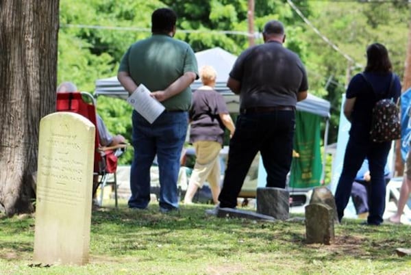 The Cedar Valley Academy marker is located in the Prior Family Cemetery on Brooks Street in Cedartown, close to where the school was located on property owned by Cedartown founder Asa Prior. (Photo Courtesy of Jeremy Stewart)