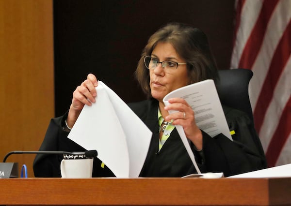 June 3, 2019 - Atlanta -  Judge Shawn LaGrua revokes Deandre Tucker's probation. LaGrua runs a unique program aimed at giving violent offenders a second chance. Tucker returned to committing crimes and was eventually sent to prison. Bob Andres / bandres@ajc.com