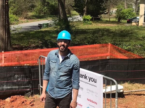 Drew Scott at the site of Krushetta Holt's Habitat home Thursday, March 28, 2019.