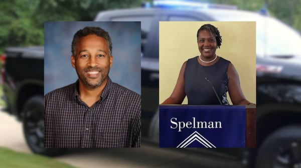 Spelman College Senior Instructor Joycelyn Wilson (right) was found dead Sunday after a boat was seen circling Lake Oconee, officials said. 
A man considered missing was also on the boat, and Westminster identified their coach Gary Jones (left) as that man.