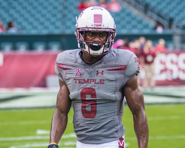 Rock Ya-Sin was a senior transfer from Presbyterian College and played one season for Temple and coach Geoff Collins, who was later name Georgia Tech's head coach (Photo: Temple).