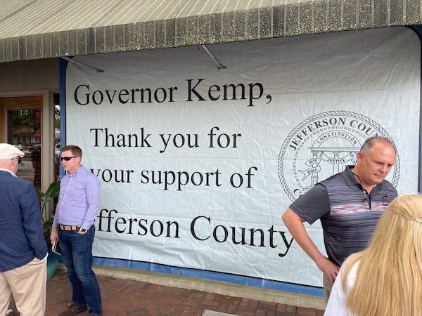 Gov. Brian Kemp campaigns in Louisville