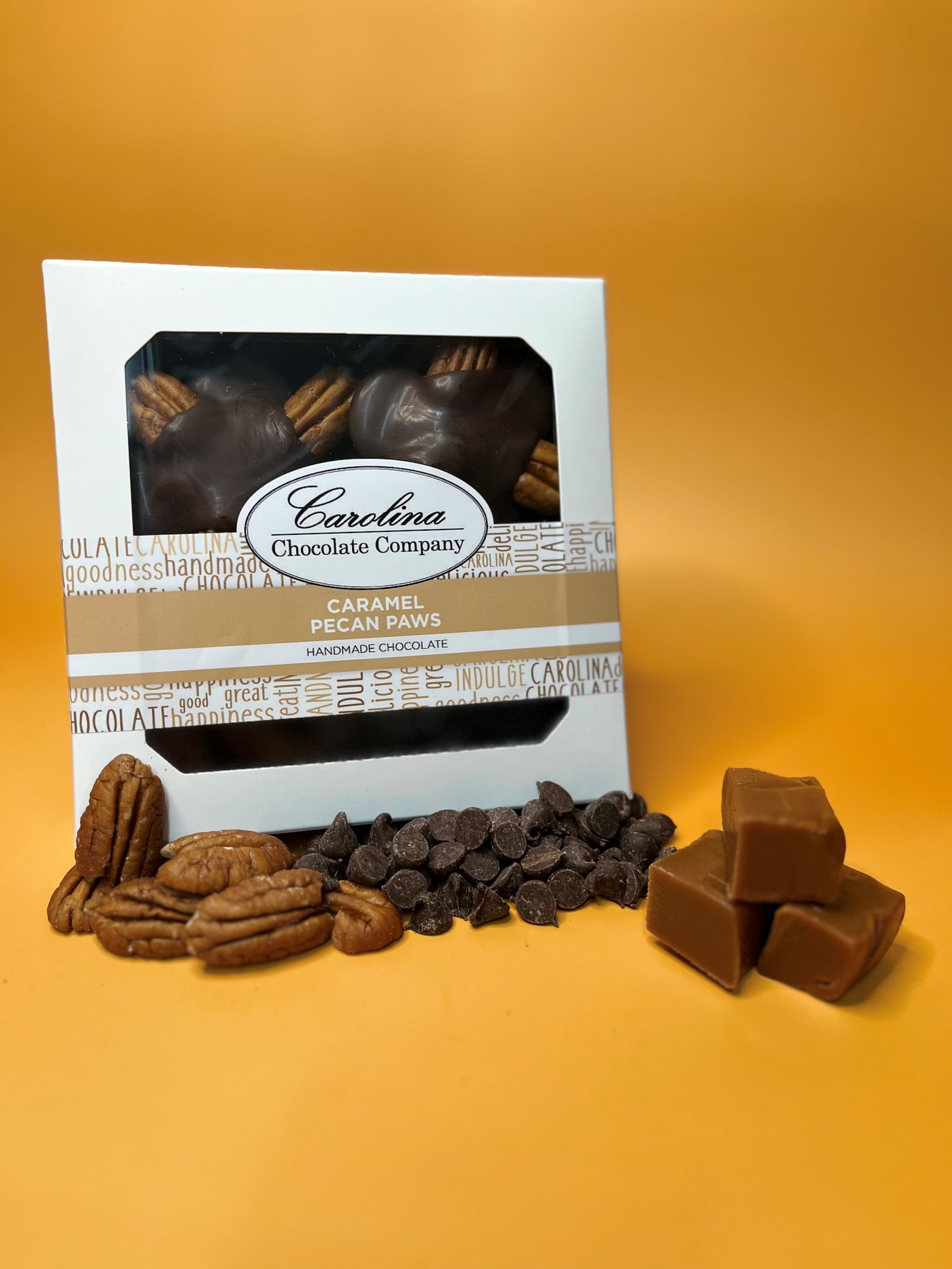 Caramel pecan paws. (Courtesy of Carolina Chocolate Co.)