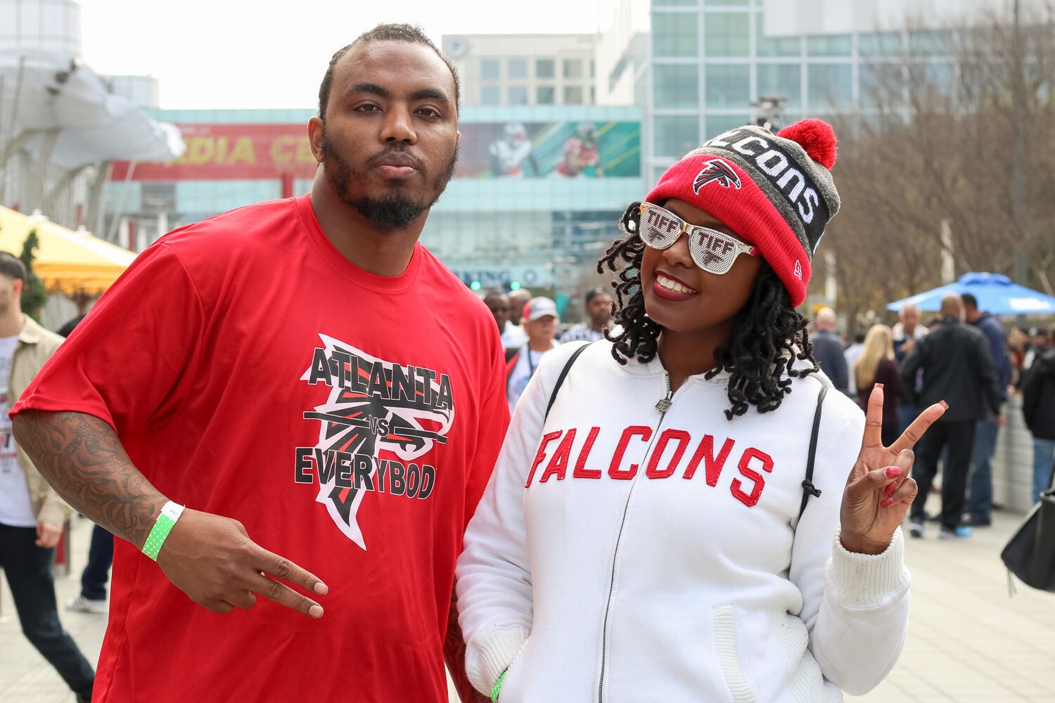 Falcons fans in Houston