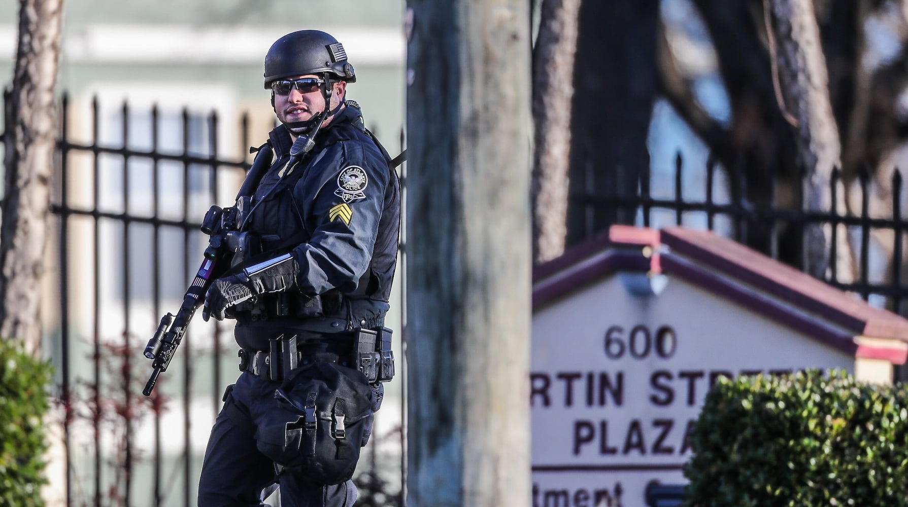 600 Martin Street Barricade