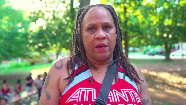 April "Ra" Woods is president of Atlanta Roller Derby.